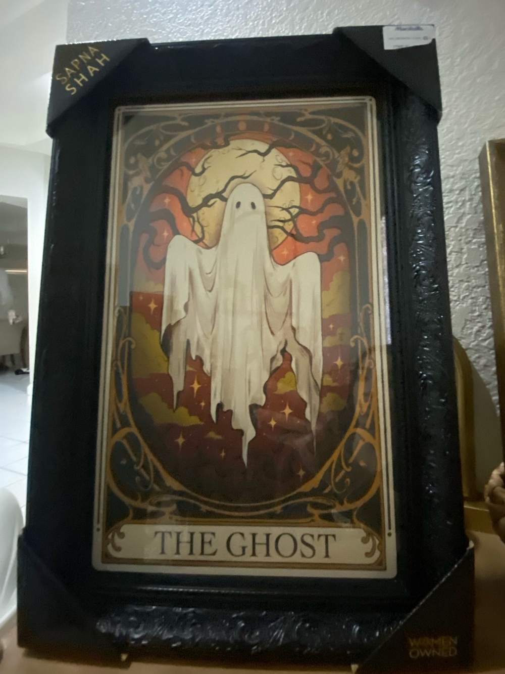 The Ghost Wall Art Print - Orange & Cream